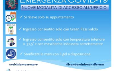 Nuove modalità di accesso in ufficio